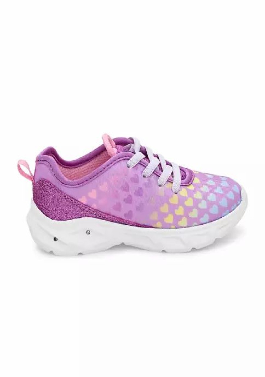 Shoes * | New Carter'S Toddler Girls Creek Lighted Sneakers Purple