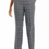 Women * | Best Deal Kasper Women'S Wide Leg Plaid Pants Royal Blue Combo