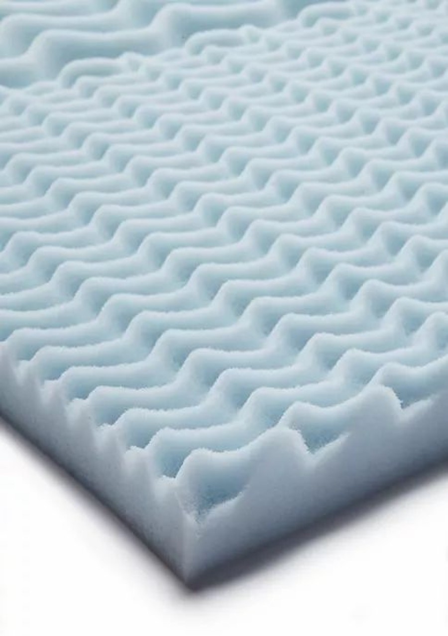 Bed & Bath * | Discount Modern. Southern. Home. 1.5 Inch Zoned Gel Foam Mattress Topper Light Blue