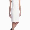 Women * | Brand New Kasper Solid Sheath Dress Vanilla Ice