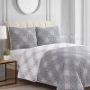 Bed & Bath * | New Modern. Southern. Home. Gray Geometric Print Quilt Set Grey