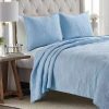 Bed & Bath * | Wholesale Modern. Southern. Home. Solid Coral Quilt Set Blue