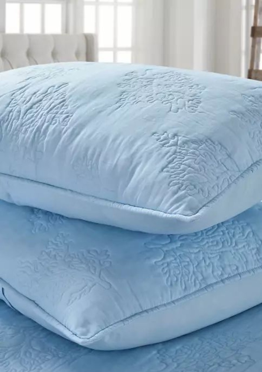 Bed & Bath * | Wholesale Modern. Southern. Home. Solid Coral Quilt Set Blue