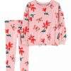 Kids * | Discount Carter'S Baby Girls Pink Floral 2 Piece Set Assorted (