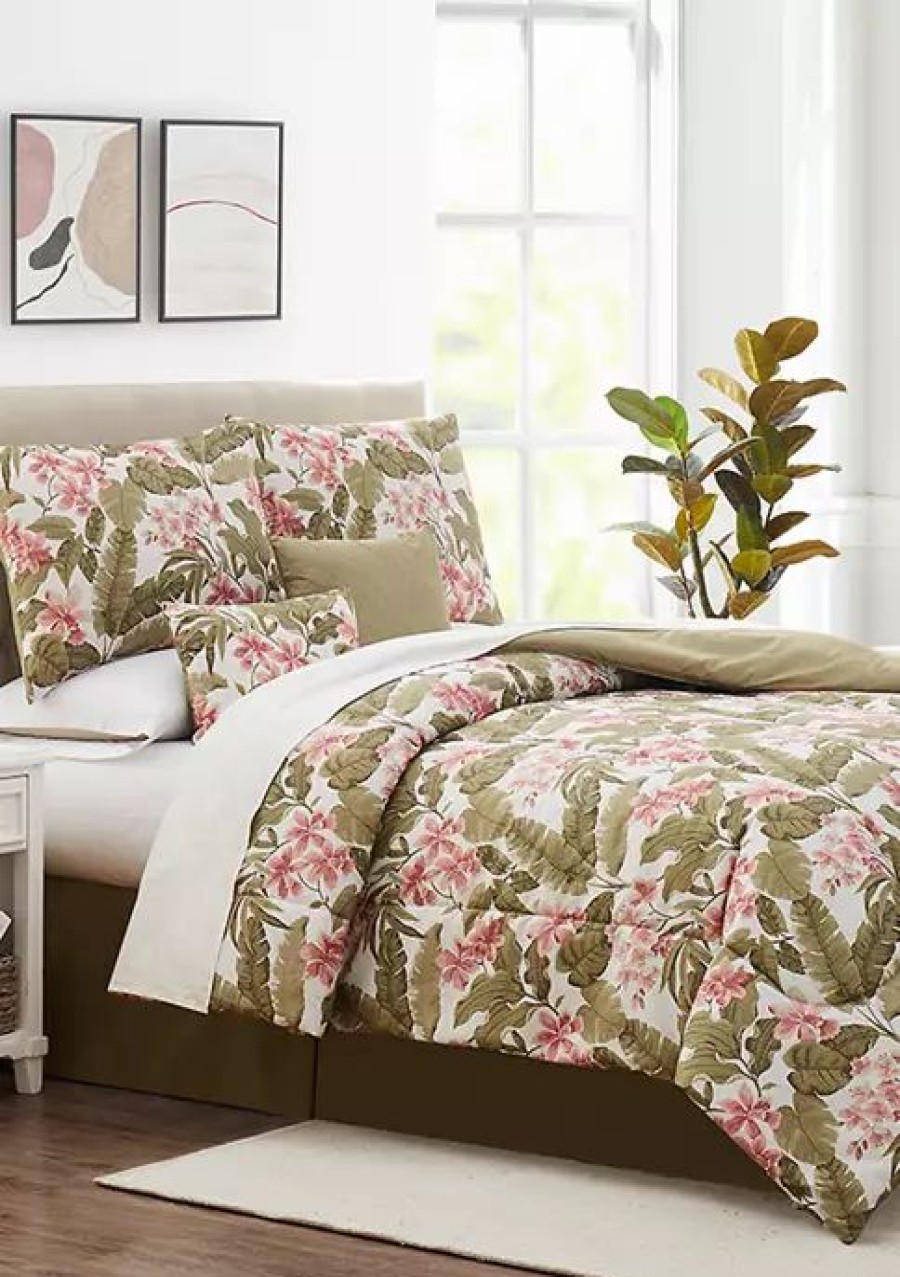 Bed & Bath * | New Modern. Southern. Home. Palm 6 Piece Comforter Set Green