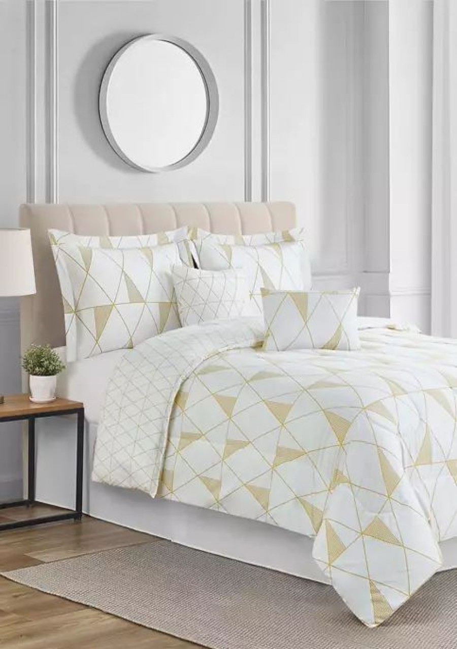 Bed & Bath * | Wholesale Modern. Southern. Home. Lincoln Comforter Set Gold