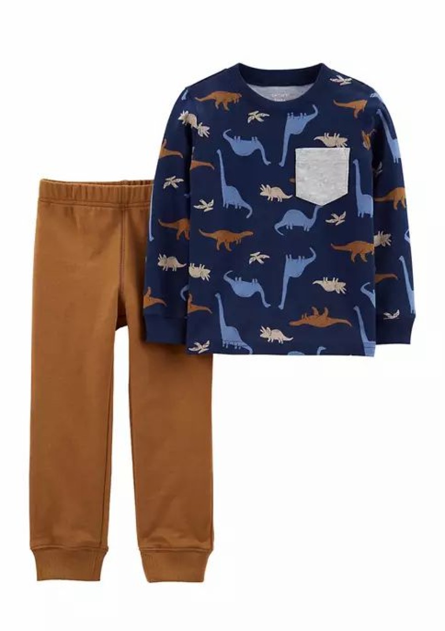 Women * | Cheap Carter'S Toddler Boys 2 Piece Navy Creature Set Assorted (