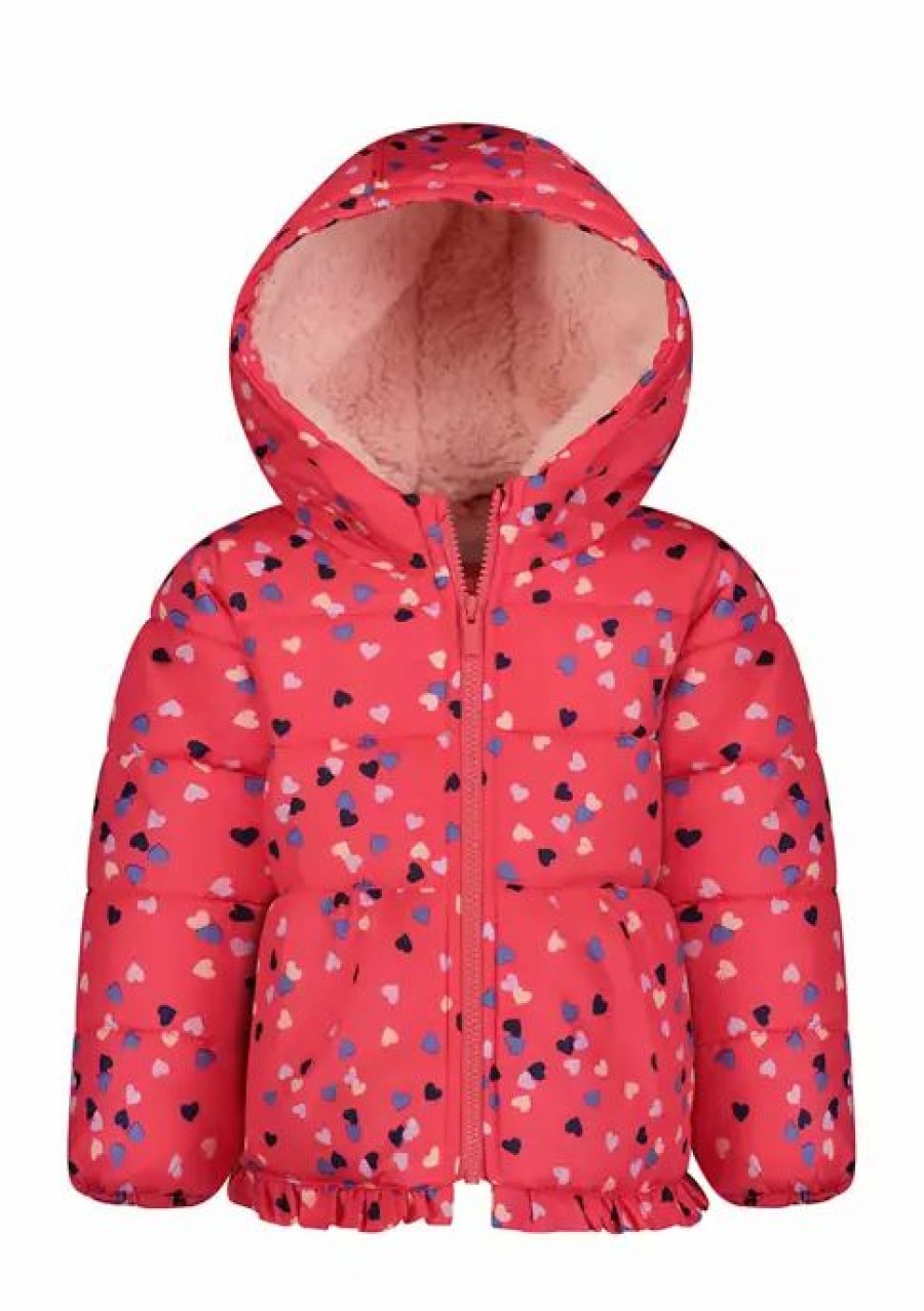 Kids * | Deals Carter'S Baby Girls Peplum Puffer Jacket