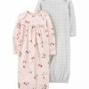 Kids * | Cheapest Carter'S Baby 2-Pack Sleeper Gowns Assorted (