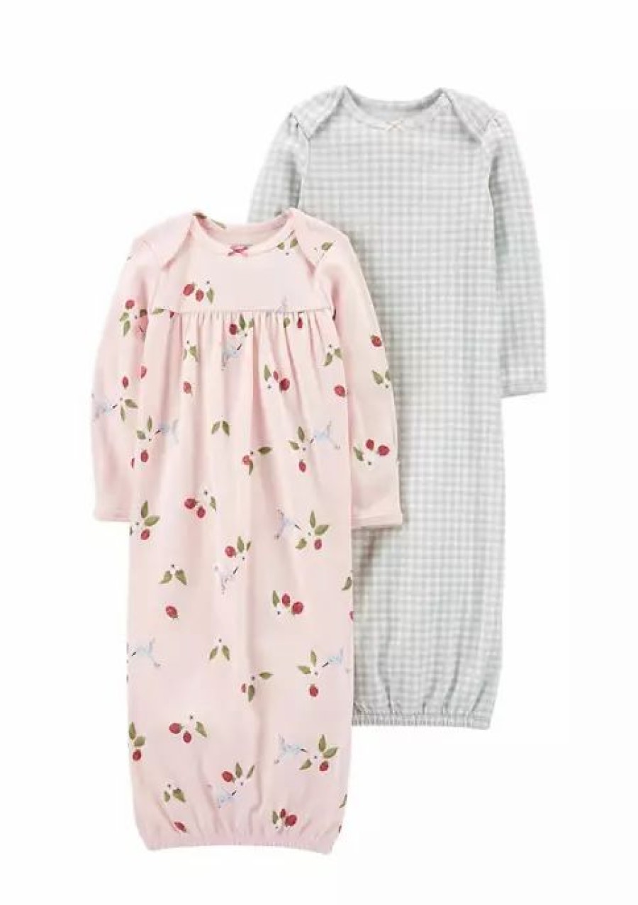 Kids * | Cheapest Carter'S Baby 2-Pack Sleeper Gowns Assorted (