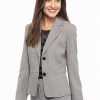 Women * | Top 10 Kasper Petite Dual Button Jacket Grey/Black