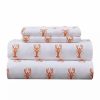 Bed & Bath * | New Modern. Southern. Home. Coastal Lobsters Sheet Set Multi