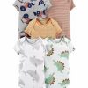 Kids * | Best Deal Carter'S Baby 5-Pack Short-Sleeve Original Bodysuits Assorted (