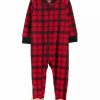 Kids * | Discount Carter'S Baby Boys 1-Piece Bear Fleece Footie Pjs Print