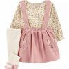 Kids * | New Carter'S Baby Girls Jumper Dress Set Pink