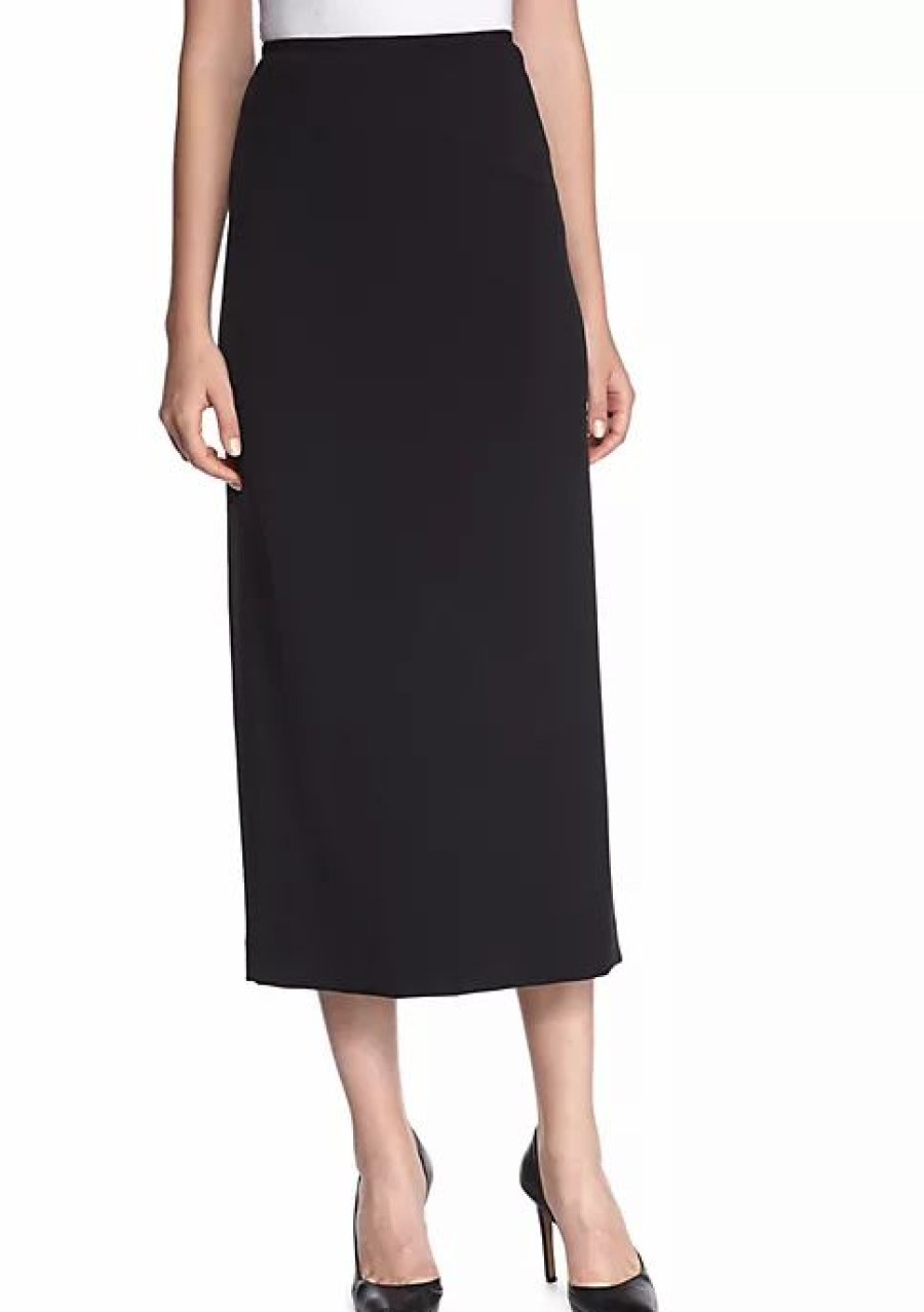 Women * | Buy Kasper Solid Straight Skirt