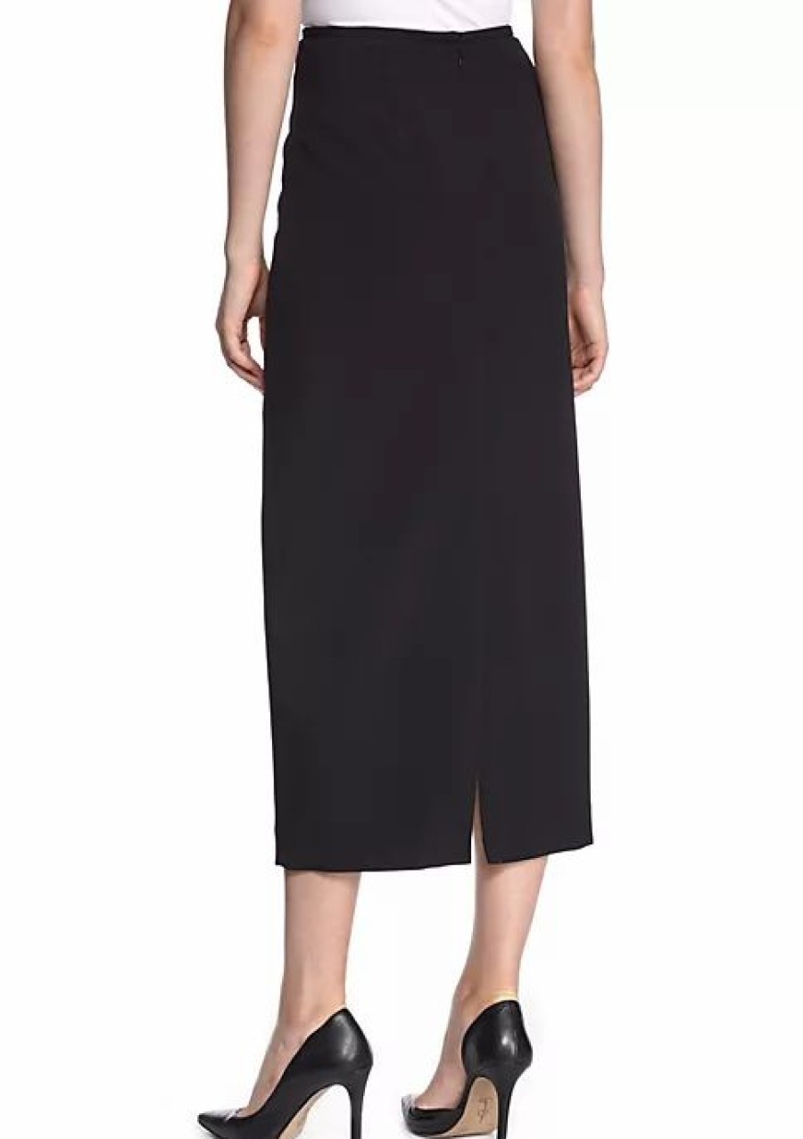 Women * | Buy Kasper Solid Straight Skirt