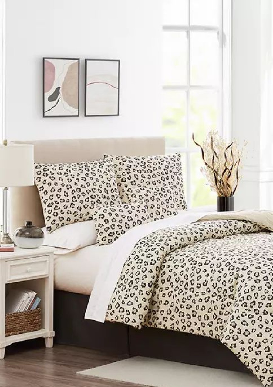 Bed & Bath * | Wholesale Modern. Southern. Home. Animal Print 6 Piece Comforter Set Neutral