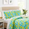 Bed & Bath * | Brand New Modern. Southern. Home. Lemon 3 Piece Quilt Set Teal