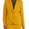 Women * | Buy Kasper Women'S Long Sleeve Shawl Collar Solid Ponte Jacket Marigold