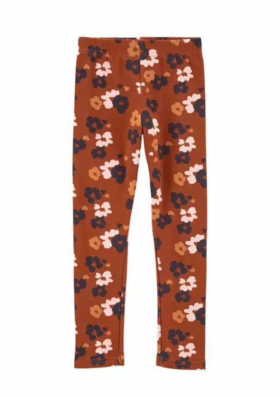 Kids * | Buy Carter'S Girls 7-16 Floral Cozy Leggings Brown Floral