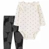 Kids * | Best Pirce Carter'S Baby Girls 2-Piece Heart Bodysuit Pants Set Print (969