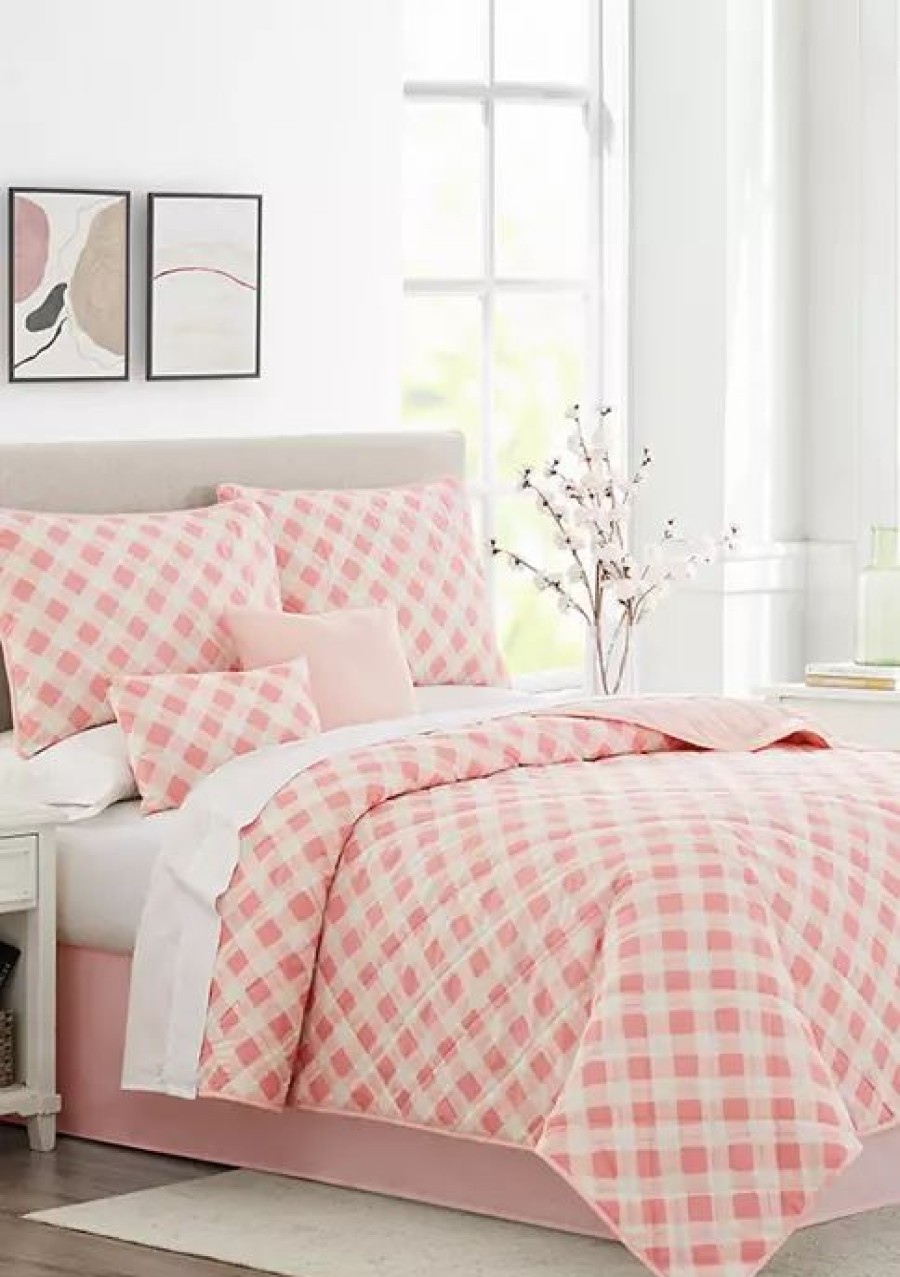 Bed & Bath * | Top 10 Modern. Southern. Home. Paxton 6 Piece Quilt Set Coral