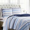 Bed & Bath * | Budget Modern. Southern. Home. Perry Stripe Yarn Dyed Quilt Set Navy