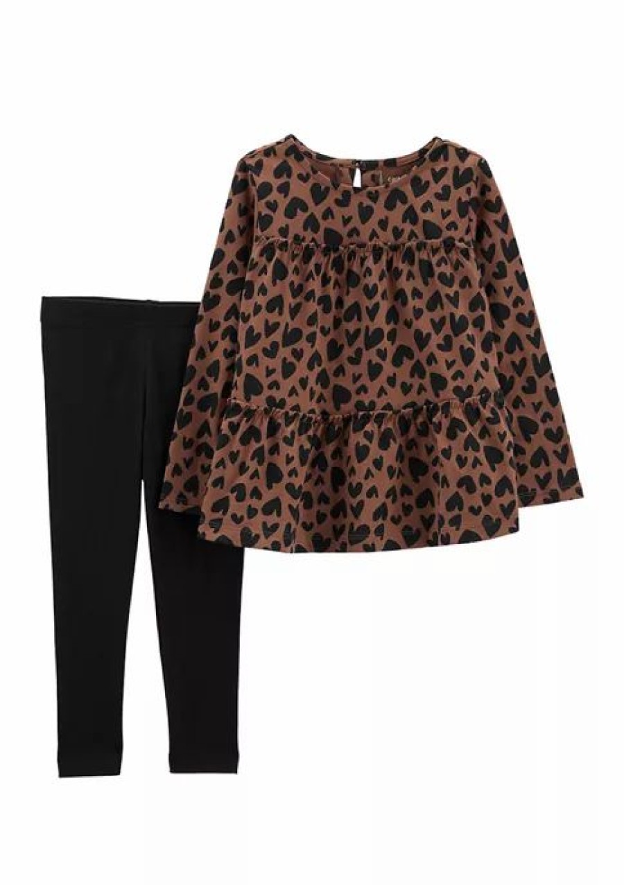 Kids * | Cheapest Carter'S Baby Girls 2 Piece Leopard Set Assorted (