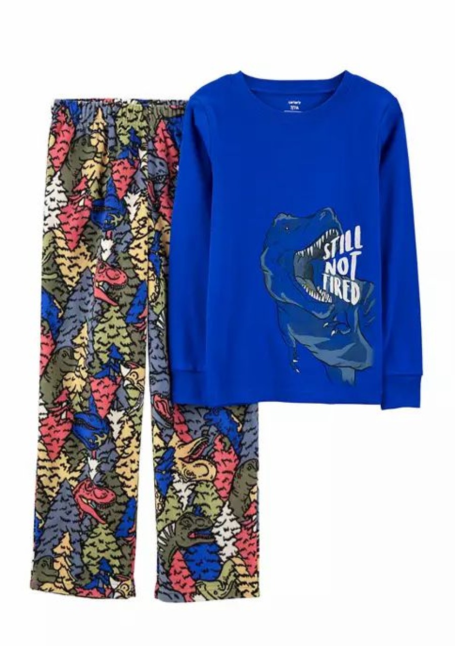 Kids * | Best Sale Carter'S Girls 7-16 Printed Pajama Set Dinosaur