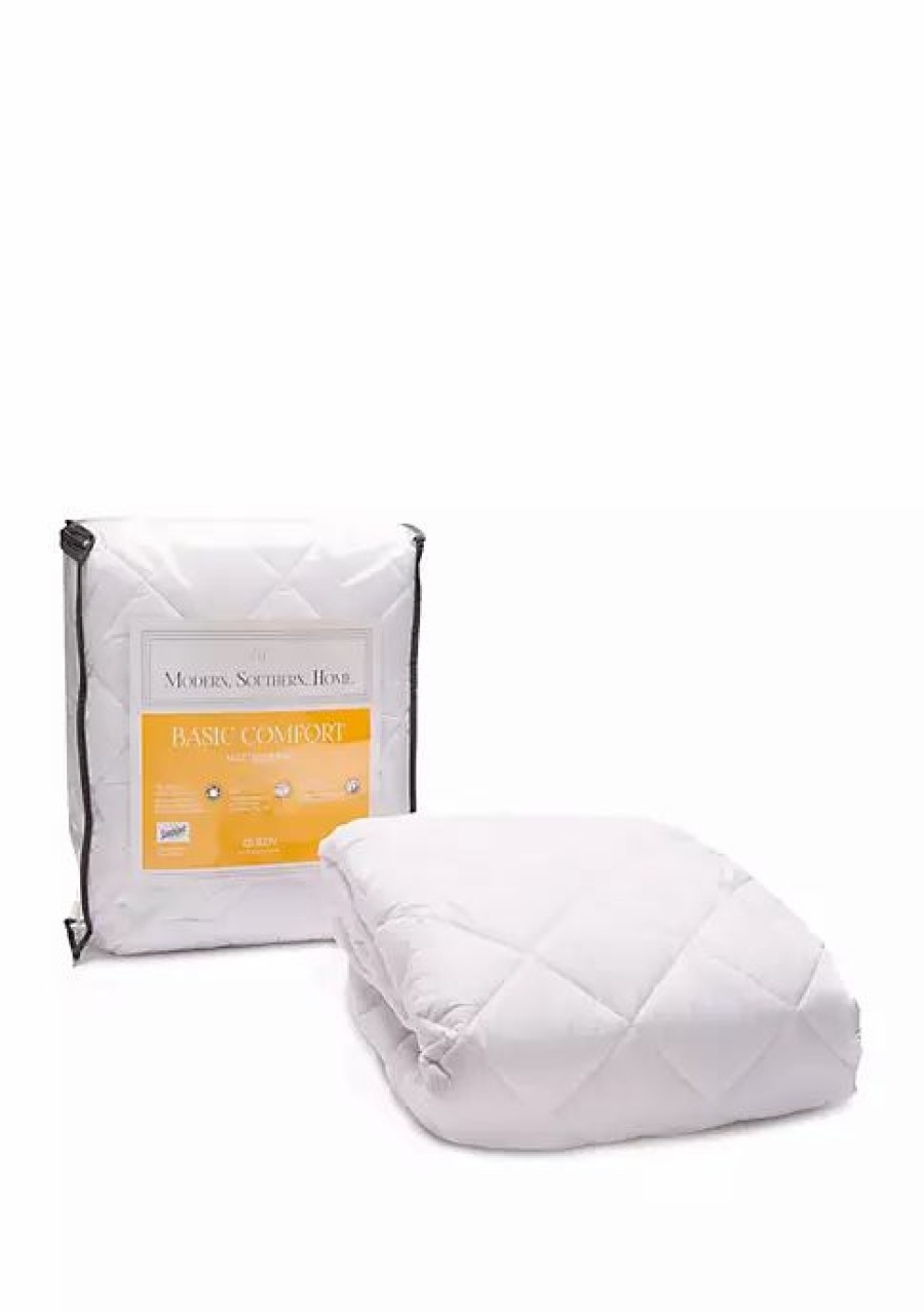 Bed & Bath * | Top 10 Modern. Southern. Home. Essentials Basic Comfort Mattress Pad White