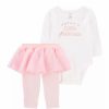 Kids * | Best Deal Carter'S Baby Girls Daddy'S Little Princess Set White