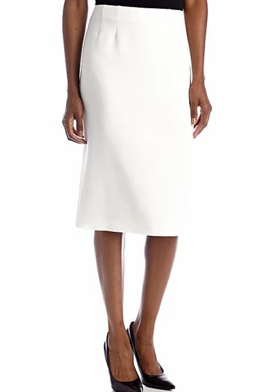 Women * | Promo Kasper Solid Pencil Skirt