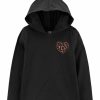 Kids * | Wholesale Carter'S Girls 7-16 Heart French Terry Hoodie Black