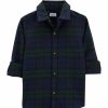 Kids * | Wholesale Carter'S Toddler Boys Green And Navy Mixed Woven Shirt Plaid (981